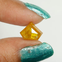 3.24 Ct Natural Loose Diamond, Shield Cut Diamond, Yellow Color Diamond, Rose Cut Diamond, Real Rustic Diamond, Antique Diamond KDL9780