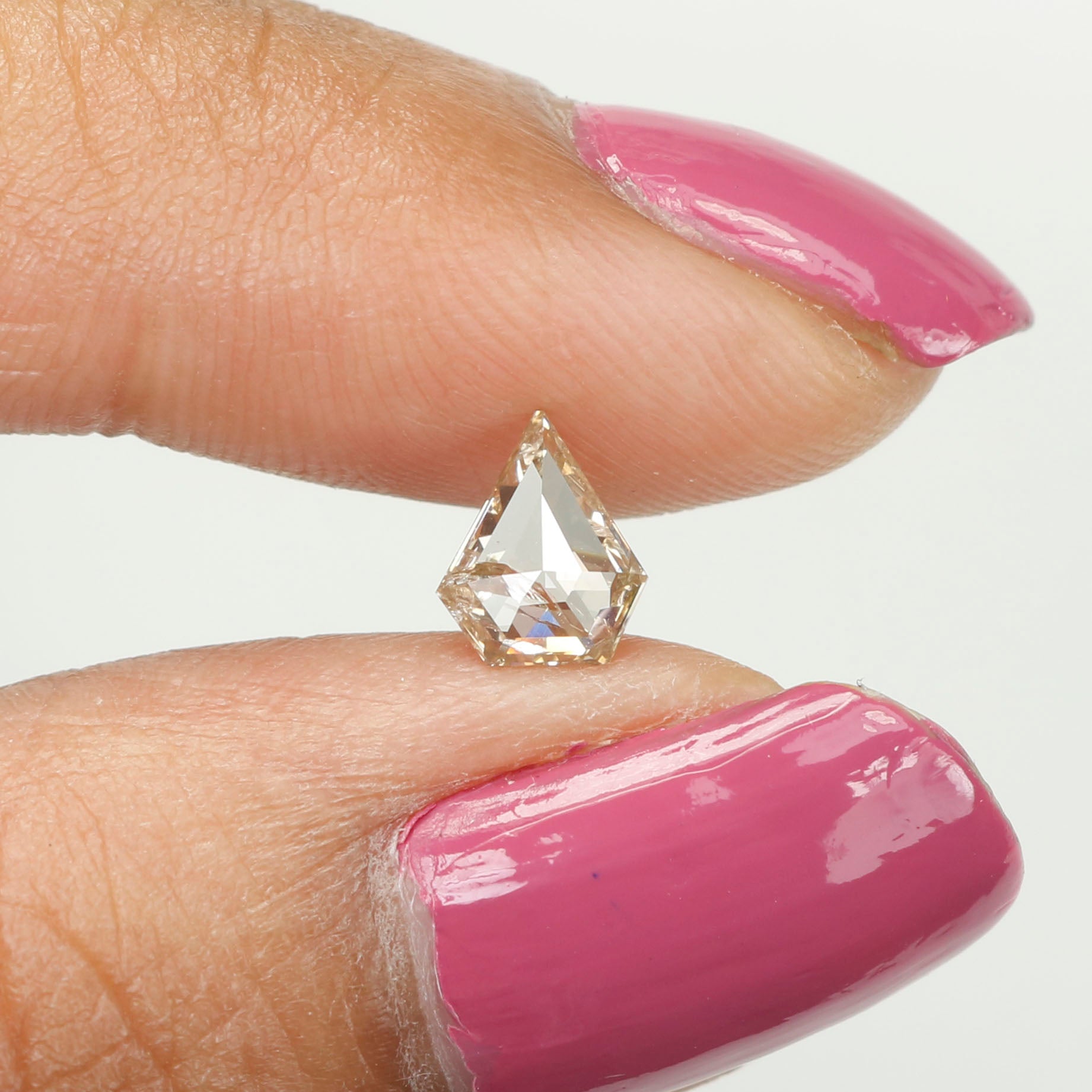 0.69 CT Natural Loose Shield Shape Diamond Brown Color Shield Cut Diamond 5.20 MM Natural Loose Brown Color Shield Rose Cut Diamond LQ4975