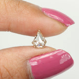 0.69 Ct Natural Loose Diamond, Shield Cut Diamond, Brown Color Diamond, Rose Cut Diamond, Real Rustic Diamond, Antique Diamond L4975