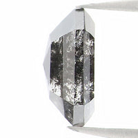 Natural Loose Hexagon Salt And Pepper Diamond Black Grey Color 0.72 CT 6.20 MM Hexagon Shape Rose Cut Diamond KDL1236