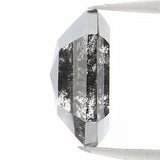 Natural Loose Hexagon Salt And Pepper Diamond Black Grey Color 0.72 CT 6.20 MM Hexagon Shape Rose Cut Diamond KDL1236