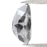 1.47 CT Natural Loose Pear Shape Diamond Salt And Pepper Pear Rose Cut Diamond 8.05 MM Natural Black Grey Color Pear Shape Diamond QL1561