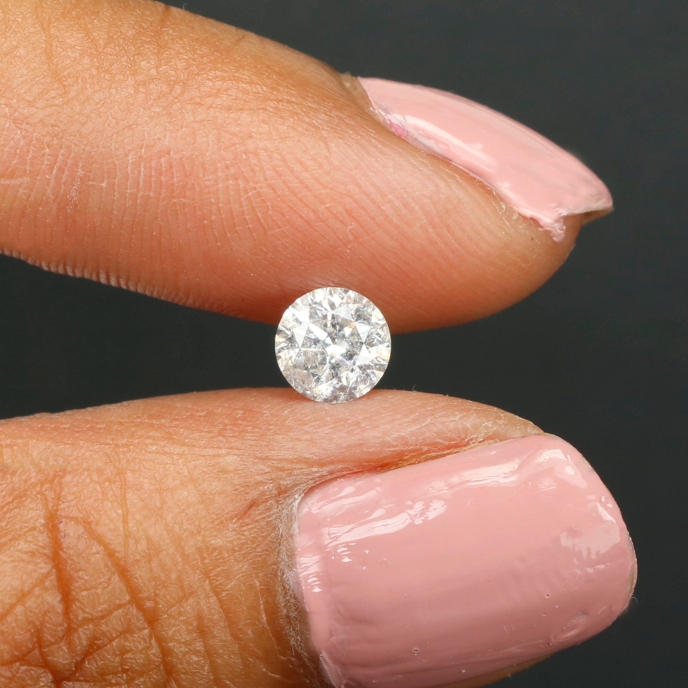 0.47 Ct Natural Loose Diamond, White Diamond, Round Diamond, Round Brilliant Cut Diamond, Sparkling Diamond, Rustic Diamond KDL346