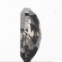 0.39 Ct Natural Loose Diamond Oval Black Grey Salt And Pepper Color I3 Clarity 5.25 MM L8987