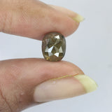 2.77 Ct Natural Loose Diamond Oval Greenish Brown  I3 Clarity 8.75 MM KDK2155
