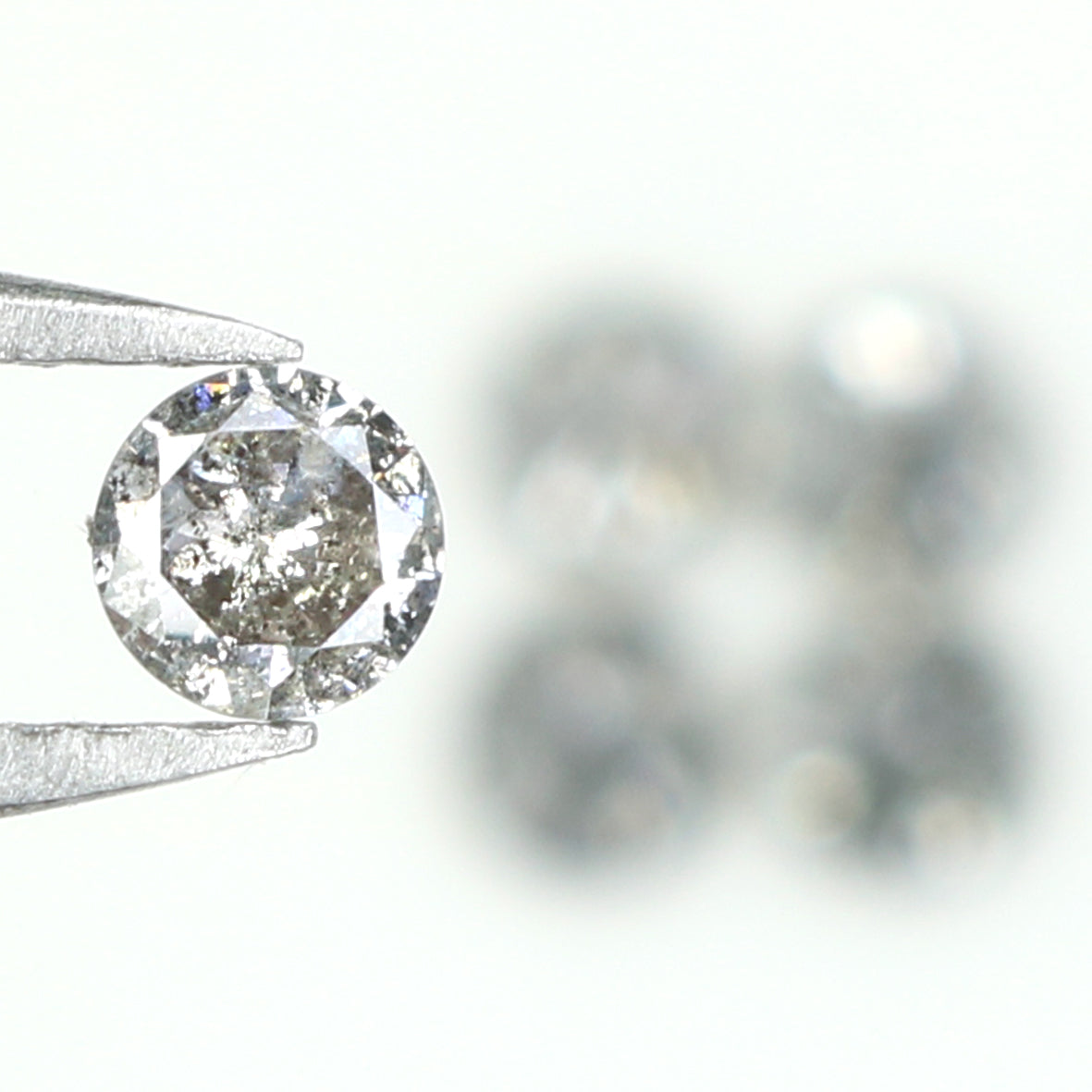 0.73 CT Natural Loose Round Shape Diamond Salt And Pepper Round Cut Diamond 3.25 MM Natural Loose Diamond Round Brilliant Cut Diamond QL1392