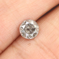 0.77 CT Natural Loose Diamond Round Black Grey Salt And Pepper Color 5.63 MM KDL9333