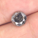 2.05 CT Natural Loose Round Shape Diamond Black Grey Color Round Cut Diamond 7.85 MM Salt And Pepper Round Brilliant Cut Diamond QL9209