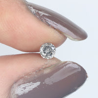 0.24 CT Natural Loose Diamond Round Black Gray Salt And Pepper Color I3 Clarity 3.90 MM KDL9087