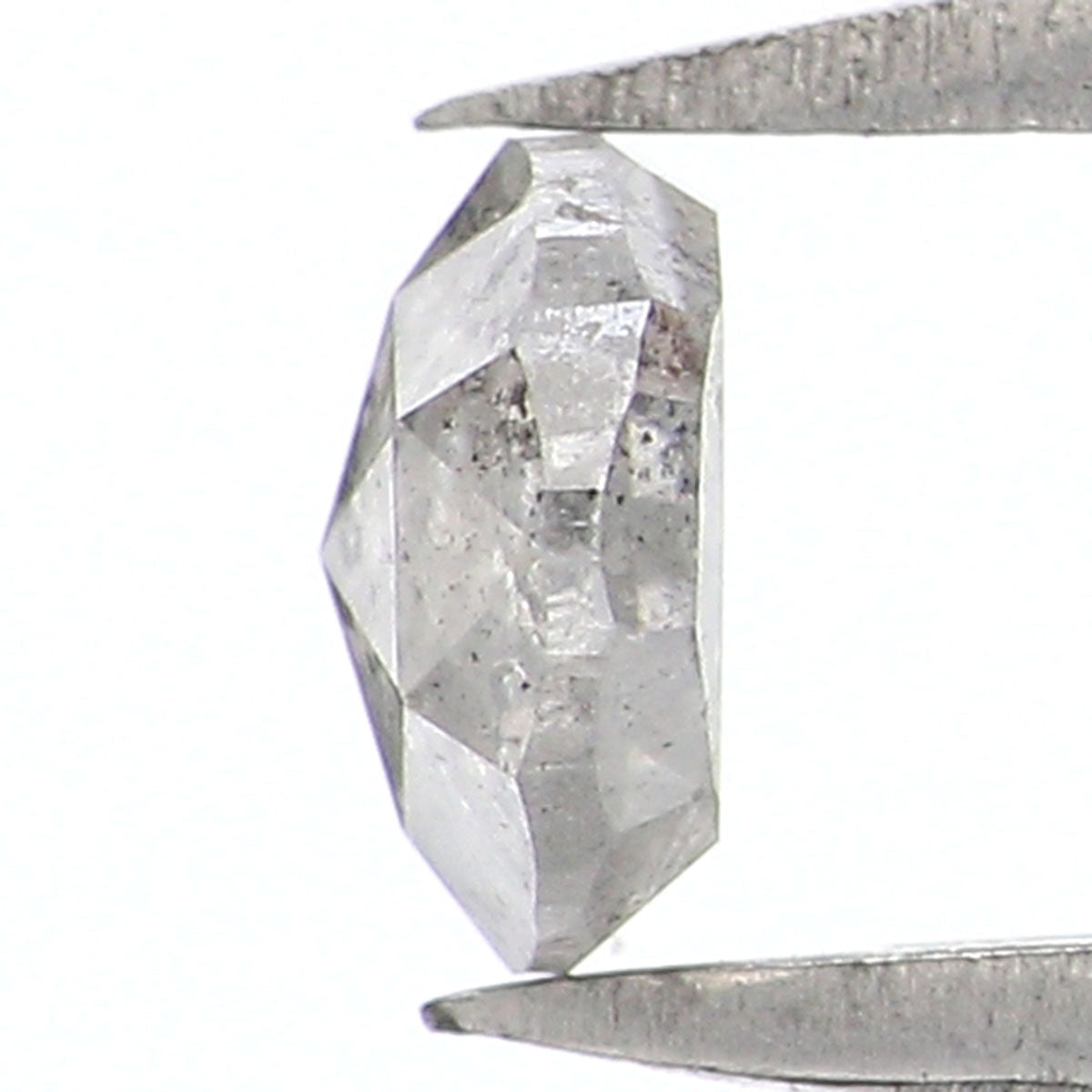 0.45 CT Natural Loose Round Rose Cut Diamond Salt And Pepper Round Shape Diamond 4.75 MM Natural Black Grey Round Rose Cut Diamond KQ2064