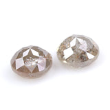 Natural Loose Round Rose Cut Grey Brown Color Diamond 0.82 CT 4.10 MM Round Rose Cut Shape Diamond L6346