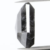 Natural Loose Shield Salt And Pepper Diamond Black Color 2.90 CT 8.60 MM Shield Shape Rose Cut Diamond KDL1035