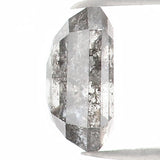 Natural Loose Emerald Salt And Pepper Diamond Black Grey Color 0.73 CT 5.70 MM Emerald Shape Rose Cut Diamond L1187