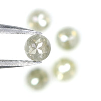 Natural Loose Rose Cut Yellow Grey Diamond Color 1.58 CT 3.90 MM Round Rose Cut Shape Diamond L9886