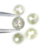 Natural Loose Rose Cut Yellow Grey Diamond Color 1.58 CT 3.90 MM Round Rose Cut Shape Diamond L9886