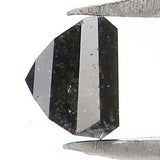 Natural Loose Shield Salt And Pepper Diamond Black Color 0.67 CT 6.00 MM Shield Shape Rose Cut Diamond L6534