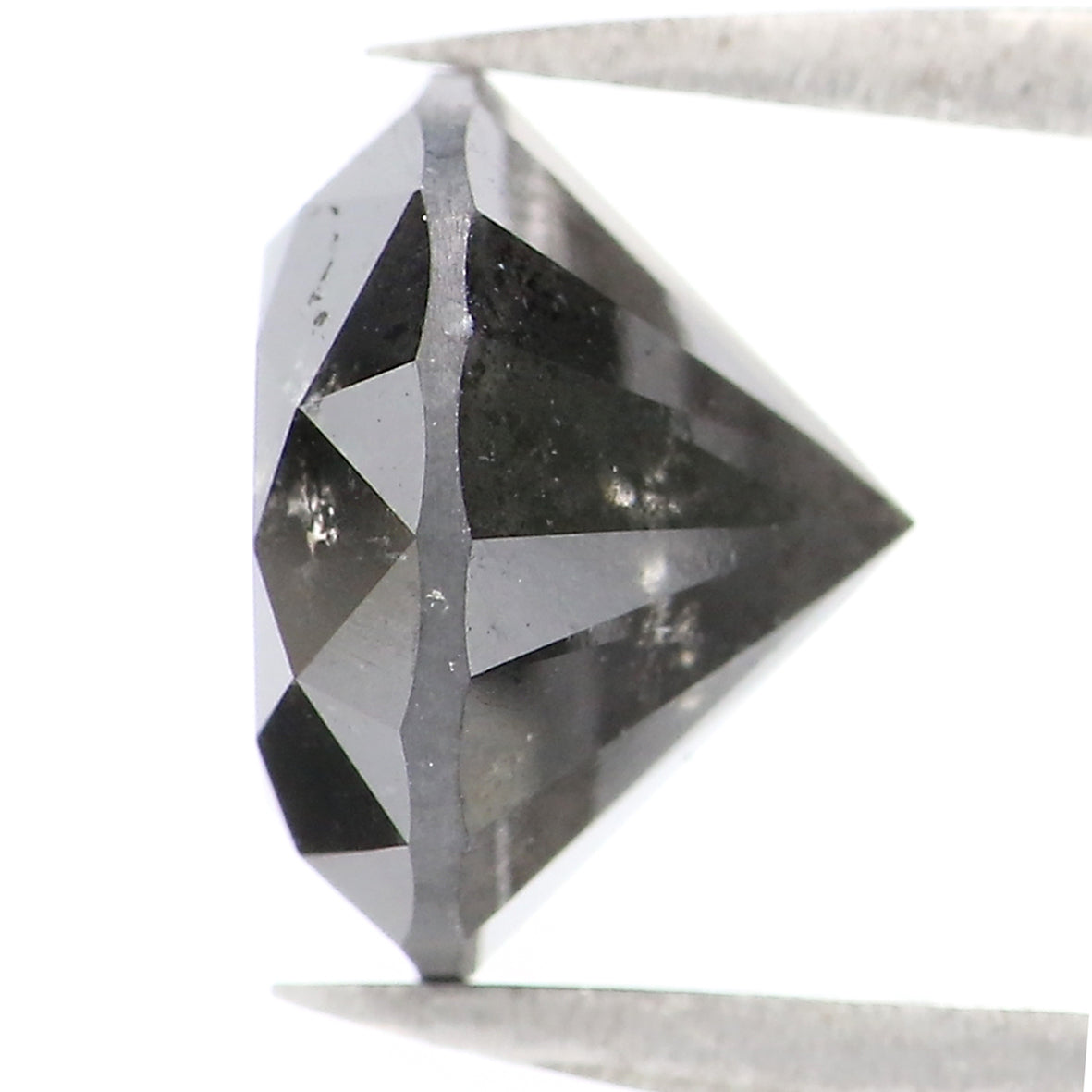 Natural Loose Round Black Color Diamond 3.43 CT 9.00 MM Round Shape Brilliant Cut Diamond KR1999