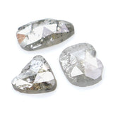 Natural Loose Slice Salt And Pepper Diamond Black Grey Color 1.08 CT 6.25 MM Slice Shape Rose Cut Diamond L1479