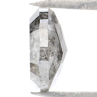 1.09 CT Natural Loose Cushion Shape Diamond Salt And Pepper Cushion Diamond 6.50 MM Black Grey Color Cushion Shape Rose Cut Diamond QL2004