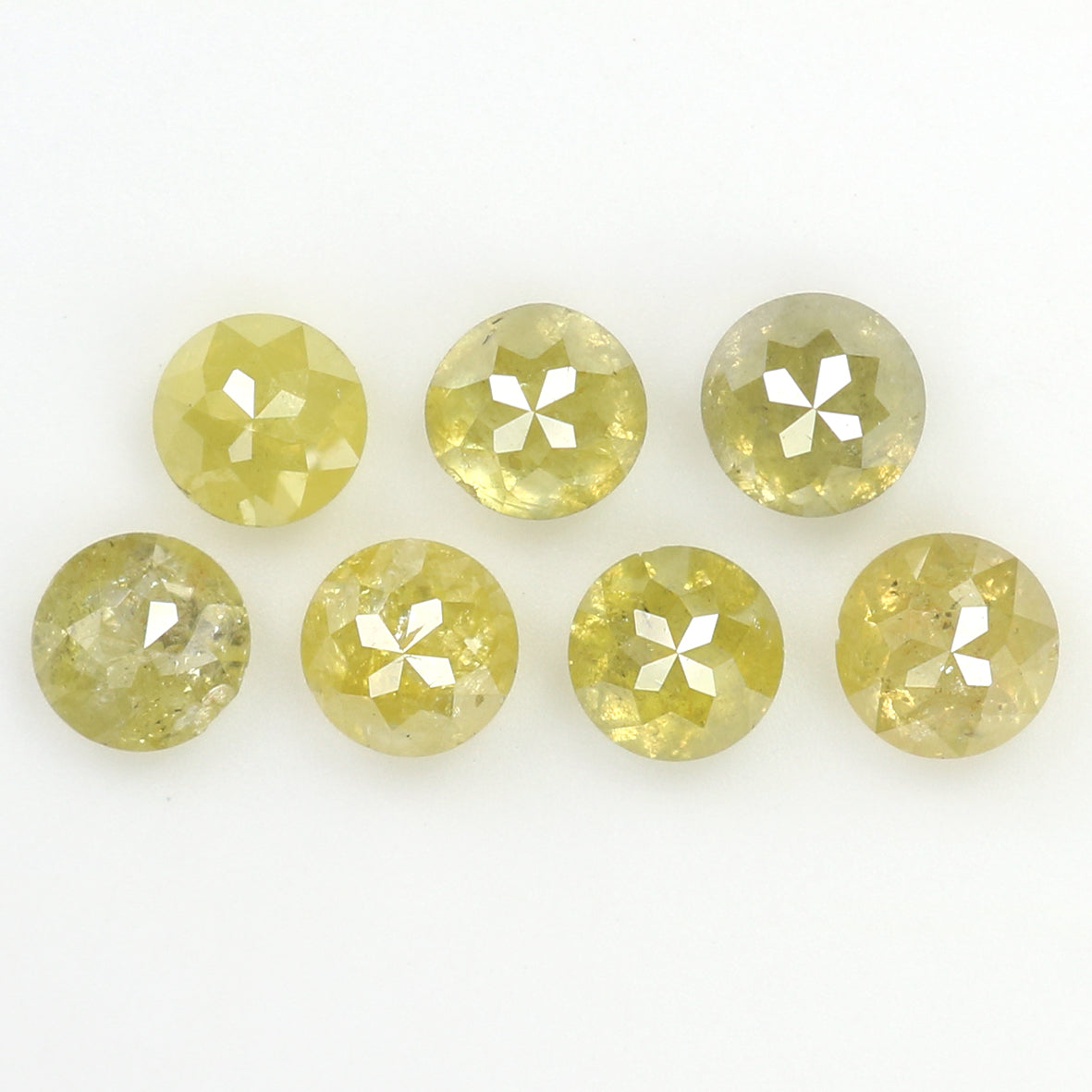 1.42 CT Natural Loose Round Rose Cut Diamond Yellow Color Round Shape Diamond 3.30 MM Natural Yellow Color Round Rose Cut Diamond LQ1740