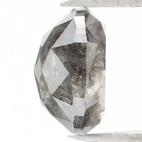 Natural Loose Cushion Salt And Pepper Diamond Black Grey Color 1.08 CT 5.80 MM Cushion Shape Rose Cut Diamond L1291