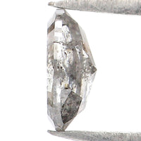 Natural Loose Oval Salt And Pepper Diamond Black Grey Color 0.34 CT 5.30 MM Oval Shape Rose Cut Diamond KR2281