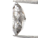 Natural Loose Oval Salt And Pepper Diamond Black Grey Color 0.34 CT 5.30 MM Oval Shape Rose Cut Diamond KR2281