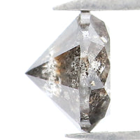 Natural Loose Round Salt And Pepper Diamond Black Grey Color 0.84 CT 5.50 MM Round Brilliant Cut Diamond L8031