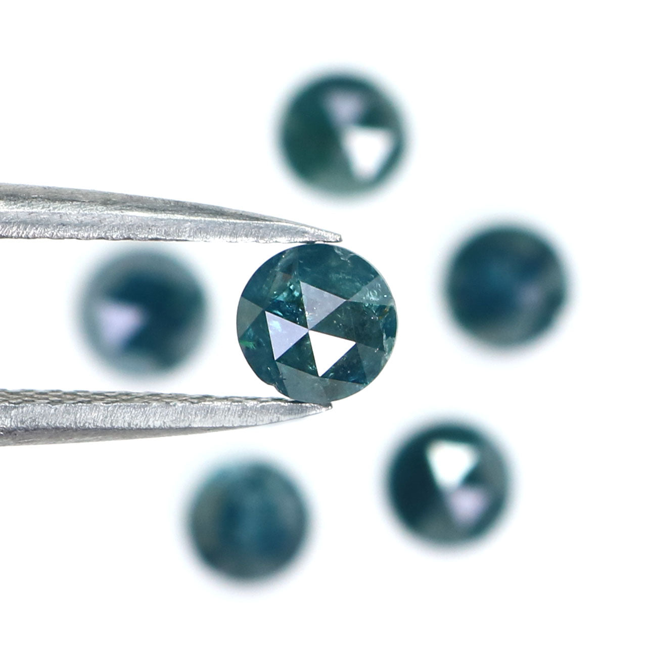 2.38 CT Natural Loose Round Rose Cut Diamond Blue Color Round Shape Diamond 4.35 MM Natural Loose Blue Color Round Rose Cut Diamond LQ2425