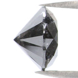 Natural Loose Round Salt And Pepper Diamond Black Grey Color 1.68 CT 7.25 MM Round Brilliant Cut Diamond KR1969