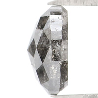 Natural Loose Oval Salt And Pepper Diamond Black Grey Color 0.96 CT 6.40 MM Oval Shape Rose Cut Diamond L1328