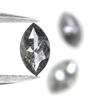Natural Loose Marquise Diamond, Salt And Pepper Marquise Diamond, Natural Loose Diamond, Rose Cut Diamond, 0.84 CT Marquise Shape L2729