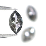 Natural Loose Marquise Diamond, Salt And Pepper Marquise Diamond, Natural Loose Diamond, Rose Cut Diamond, 0.84 CT Marquise Shape L2729