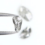 Natural Loose Slice Salt And Pepper Diamond Black Grey Color 0.91 CT 6.15 MM Slice Shape Rose Cut Diamond L2514