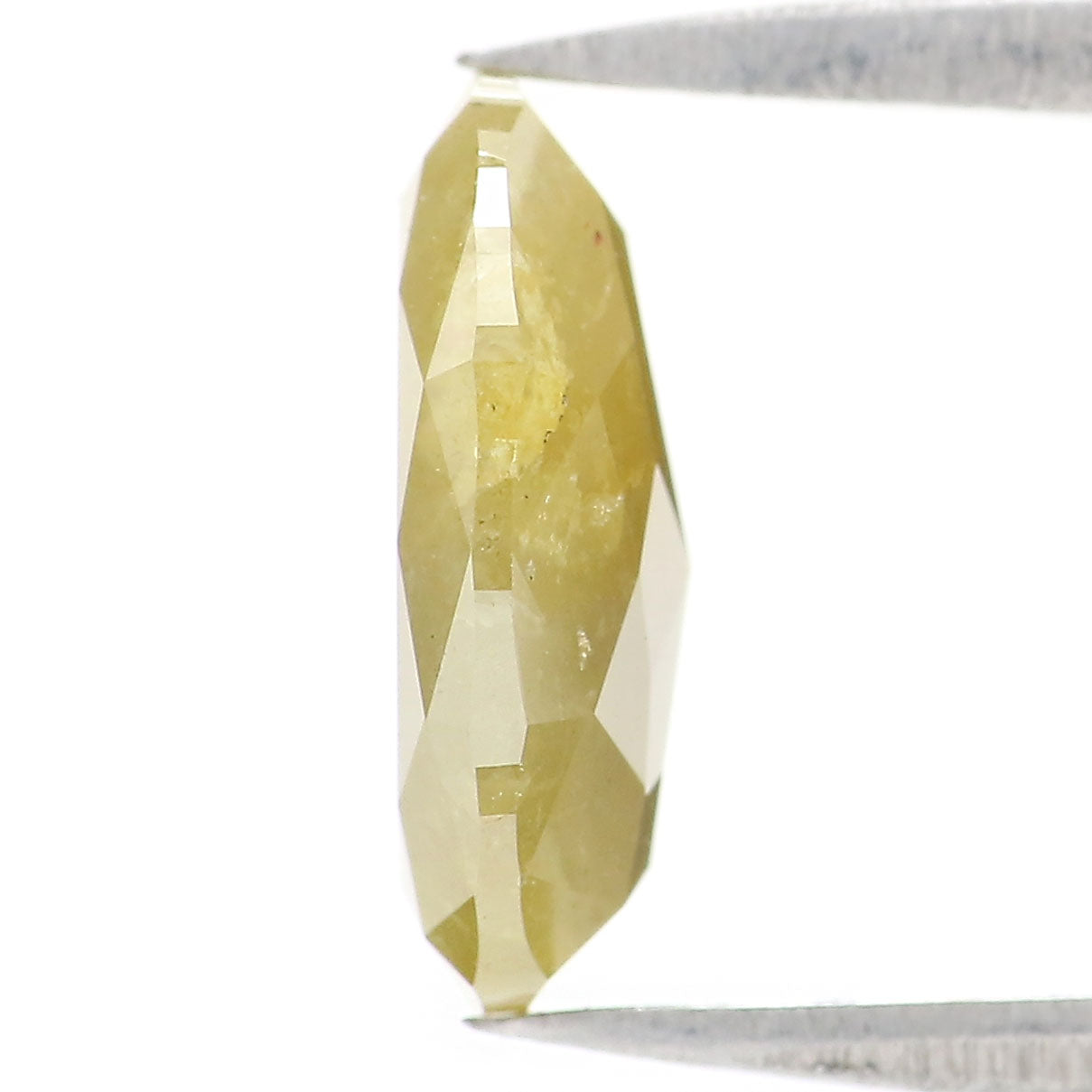 Natural Loose Oval Yellow Color Diamond 2.59 CT 10.55 MM Oval Shape Rose Cut Diamond L2430