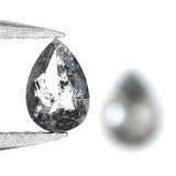 Natural Loose Pear Diamond, Salt And Pepper Pear Diamond, Natural Loose Diamond, Pear Rose Cut Diamond, 0.50 CT Pear Cut Diamond KR2635