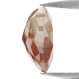 Natural Loose Heart Brown Grey Color Diamond 1.57 CT 7.14 MM Heart Shape Rose Cut Diamond L6050