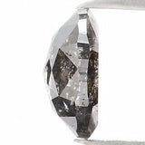 Natural Loose Oval Salt And Pepper Diamond Black Grey Color 0.37 CT 5.00 MM Oval Shape Rose Cut Diamond L1185