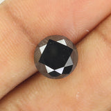 3.00 Ct Natural Loose Diamond, Black Color Diamond, Round Diamond, Round Brilliant Cut Diamond, Sparkling Diamond, Rustic Diamond L398