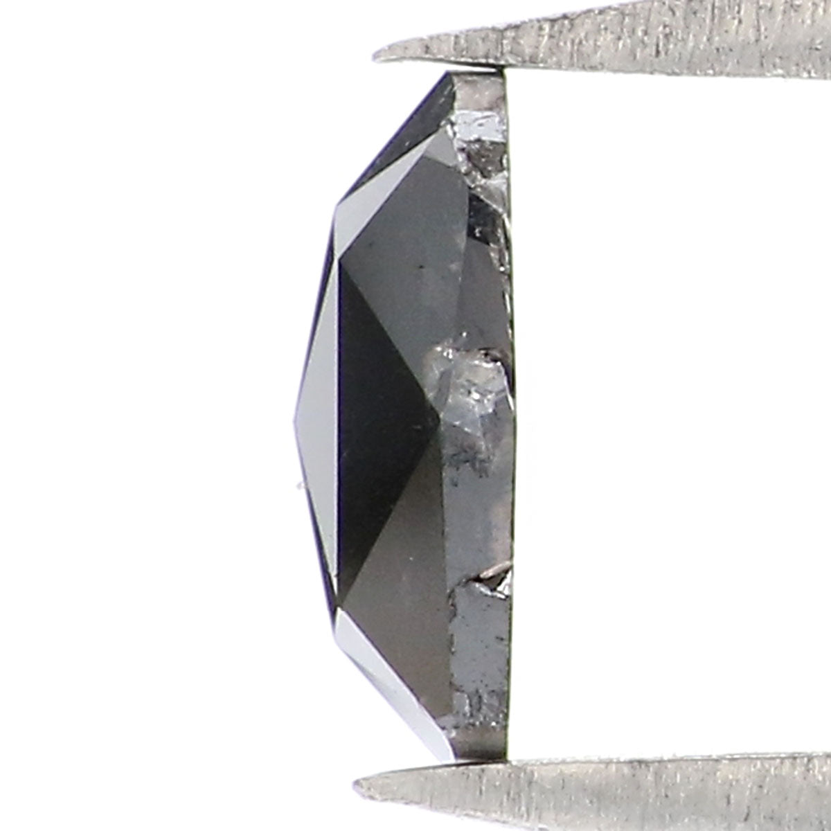 0.46 CT Natural Loose Half Moon Shape Diamond Salt And Pepper Half Moon Cut Diamond 5.95 MM Natural Loose Half Moon Rose Cut Diamond LQ8892