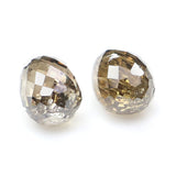 Natural Loose briolette Brown Color Diamond 1.28 CT 5.25 MM Drop Shape Rose Cut Diamond L148