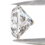 Natural Loose Round Salt And Pepper Diamond Black Grey Color 1.11 CT 6.14 MM Round Brilliant Cut Diamond KDL2606
