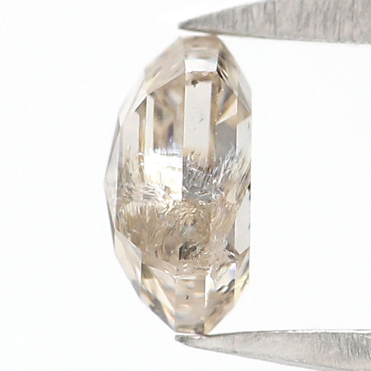 0.39 CT Natural Loose Hexagon Shape Diamond Light Brown Color Hexagon Diamond 4.80 MM Natural Brown Color Hexagon Rose Cut Diamond KQ2585
