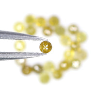 Natural Loose Rose Cut Yellow Color Diamond 1.30 CT 2.10 MM Round Rose Cut Shape Diamond L4414