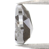 Natural Loose Pear Salt And Pepper Diamond Grey Color 1.53 CT 7.90 MM Pear Shape Rose Cut Diamond KDL8270