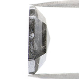 Natural Loose Hexagon Salt And Pepper Diamond Black Grey Color 1.53 CT 8.60 MM Hexagon Shape Rose Cut Diamond L6996