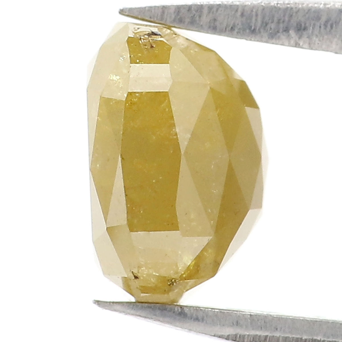 2.27 CT Natural Loose Cushion Shape Diamond Yellow Color Cushion Diamond 7.00 MM Natural Loose Yellow Color Cushion Rose Cut Diamond LQ5005
