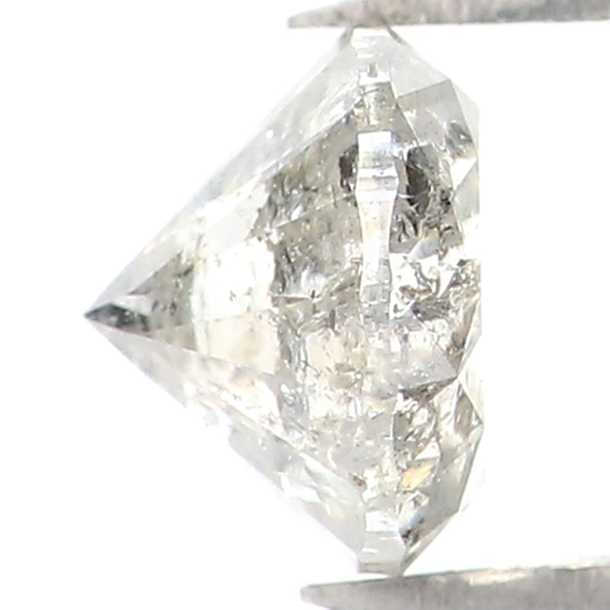 0.69 CT Natural Loose Round Shape Diamond Salt And Pepper Round Diamond 5.20 MM Natural Black Grey Color Round Brilliant Cut Diamond KQ1972