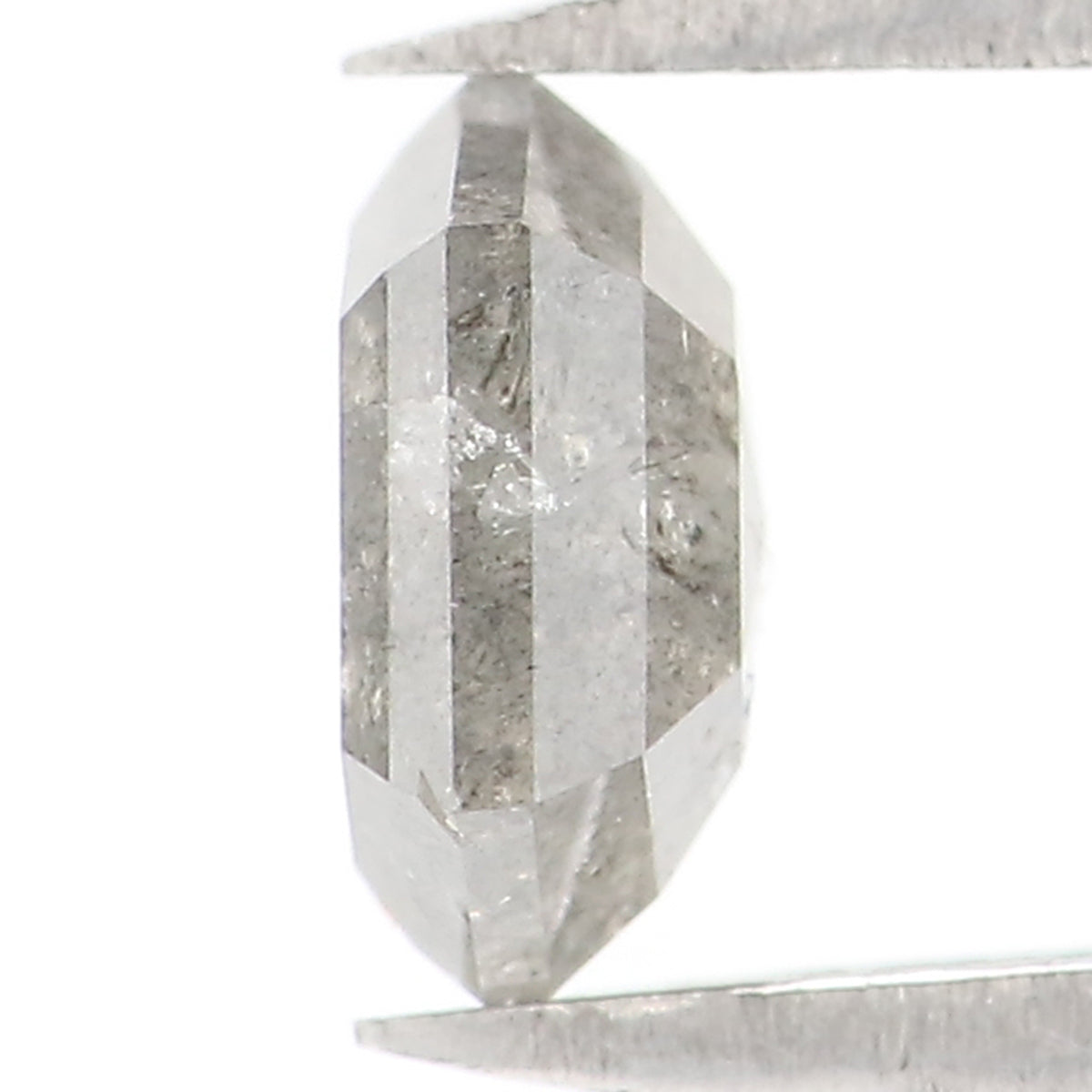 0.64 CT Natural Loose Hexagon Shape Diamond Salt And Pepper Hexagon Cut Diamond 5.75 MM Natural Grey Color Hexagon Rose Cut Diamond LQ809