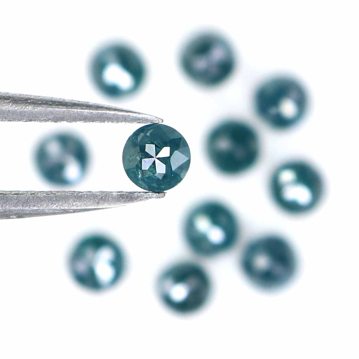 2.39 CT Natural Loose Round Rose Cut Diamond Blue Color Round Shape Diamond 3.25 MM Natural Loose Blue Color Round Rose Cut Diamond LQ2389